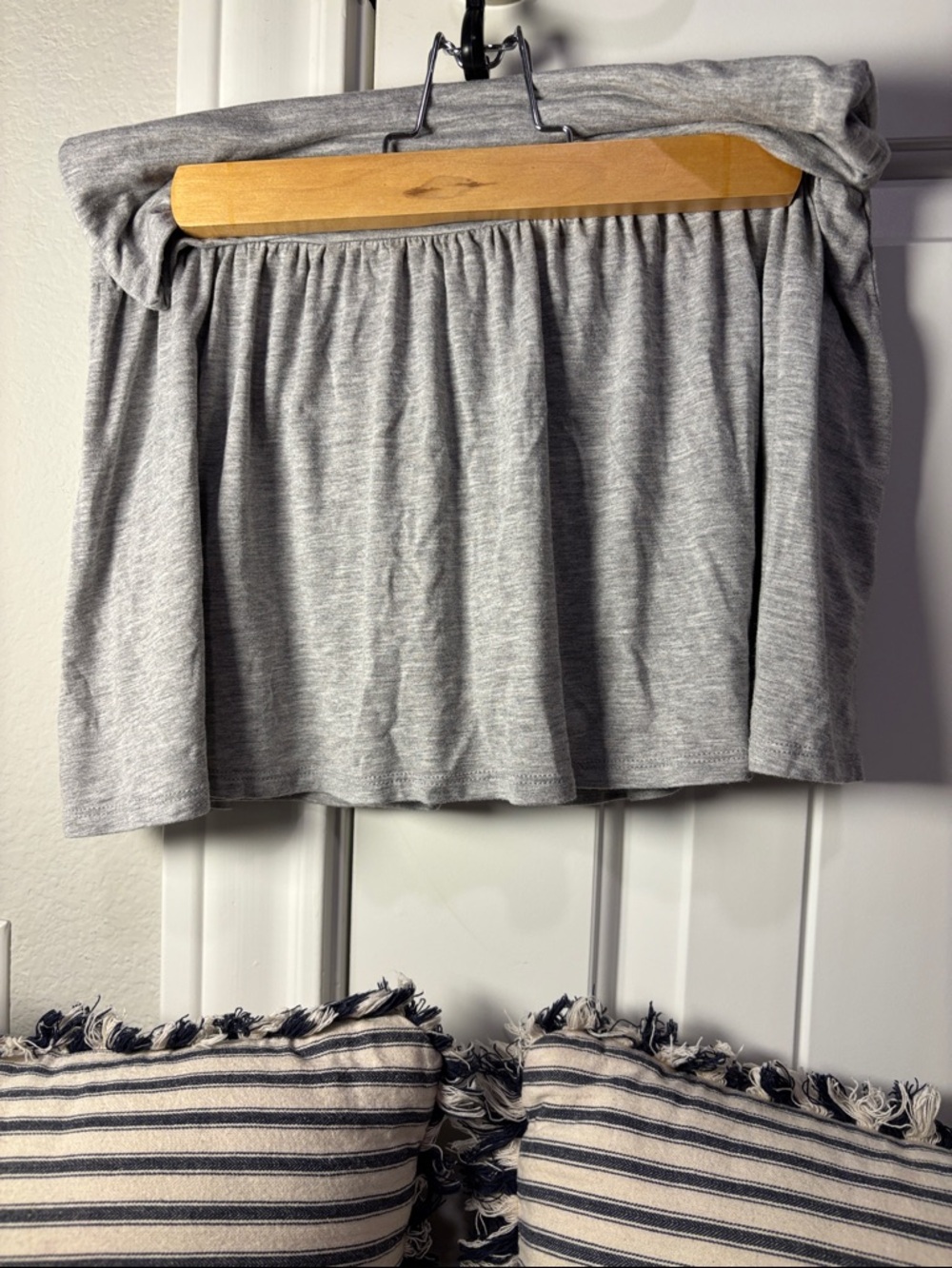 Light Gray Fold Over Skort